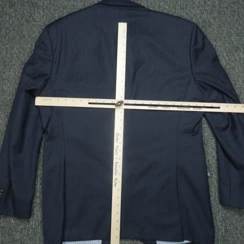 Hugo Boss Blazer Men 44R Blue Wool Lanificio Tesse Biella Suit Jacket‎ Coat
